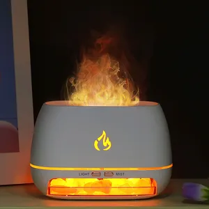 Fire volcano led color flames humidifier electric fragrance salt stone aroma diffuser