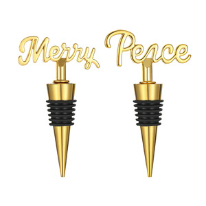 <b>Wine</b> Stopper Personalized Gold Metal Bottle Seal For Parties Weddings Gifts - Product Image 2