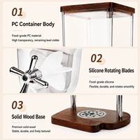 3,5L Houten Graan- en Snoepdispenser, Bulkvoedseldispenser, Droge Fruit-, Kaugom-, Kauwgom- en Noten-dispenser