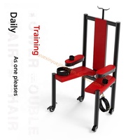 Chaise de bondage ergonomique en cuir avec repose-pieds détachable et dispositifs de retenue pour espace intime – Vente en gros
