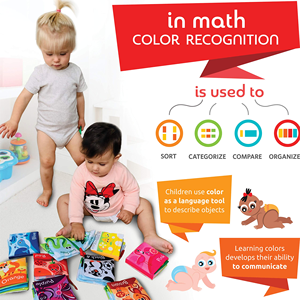 Ensemble de 9 livres en tissu froissé pour bébés, jouets éducatifs pour les bébés de 3 mois à 4 ans - Product Image 3