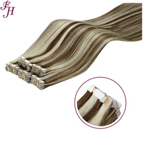 Cinta Adhesiva de Color FH Highlight en Extensiones de Cabello Humano Chino 10A con Cinta de Doble Cara - Product Image 1