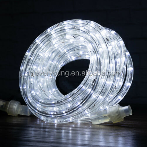 Cold White Waterproof IP 67 Outdoor 220v 100 Meter Round Led Neon Rope Light Flex Christmas Holiday Swimming Pool Lighting