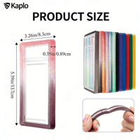Protection antichoc Kaplo en TPU à paillettes dégradées pour cartes gradées, cadre de protection des bords pour cartes gradées de taille standard