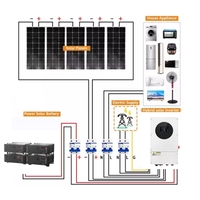 8 kw 10 kw 12kw 15kw système solaire hybride hors réseau système de panneau solaire batterie au lithium système de stockage d'énergie pour la maison
