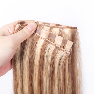 Nouvelles extensions de cheveux en trame plate <span class=keywords><strong>XO</strong></span> invisible en PU sans couture, avec trous, cuticules alignées, double languette et trame plate à trous - Product Image 6