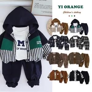 2024 The latest autumn and winter season boys clothing sets Tracksuit baseball cedar Children's Polo jacket trousers