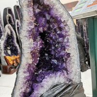 Cristales curativos de cuarzo y amatista Reiki para decoración del hogar, racimo de geodos de colores, venta al por mayor
