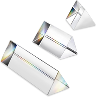 Prismes optiques personnalisés de haute précision Prisme triangulaire arc-en-ciel équilatéral en quartz fondu trempé