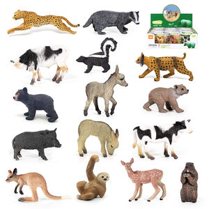 Modellini di Animali Selvatici e da Fattoria con Cartellino Nome: Bradipo, Renna, Asino, Mucca, Orso, Marmotte - Product Image 3