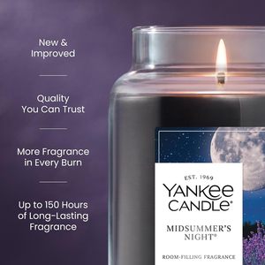 Bougie parfumée <span class=keywords><strong>Yankee</strong></span> <span class=keywords><strong>Candle</strong></span> Mid Summer's Night, 22 oz, pot en verre, mélange de cire de soja contemporain, mèche testée individuellement, 150 - Product Image 3