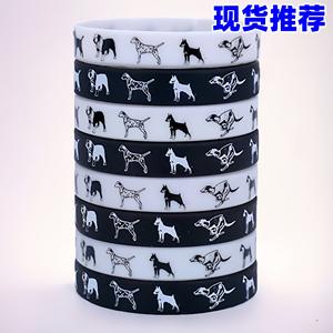 Pulseras de Silicona con Diseño de Animales, Paquete de 2, Diseño de Dibujos Animados con Estampado de Perro, Decorativas, Resistentes a Desgarros, Forma Redonda, Joyería para Amantes de los Perros - Product Image 5