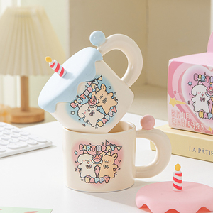 Mug à thé en céramique rose avec motif de chien mignon de dessin animé, cadeau de Noël, 380 ml, 12 oz, tasse à boire, tasse Mate, tasse à café réutilisable - Product Image 5
