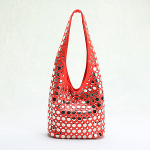 Ultime Borse a Spalla Nere alla Moda per Ragazze <span class=keywords><strong>con</strong></span> <span class=keywords><strong>Borchie</strong></span>, <span class=keywords><strong>Borsa</strong></span> Hobo da Donna <span class=keywords><strong>con</strong></span> Eleganti Rivetti Placcati, Borse Sottobraccia per Signore - Product Image 6