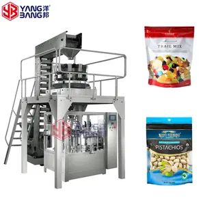 YB-210 Automatische Multifunctionele Automatische Vulling Afdichting Doypack Stand-Up Zakje Verpakkingsmachine Voor Snoepjes Chips Bonen