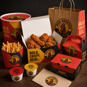 Caja de papel personalizada <span class=keywords><strong>para</strong></span> envasado de comida rápida, caja plegable de cartón <span class=keywords><strong>para</strong></span> papas fritas, pollo y hamburguesas <span class=keywords><strong>para</strong></span> llevar con logo impreso - Product Image 4