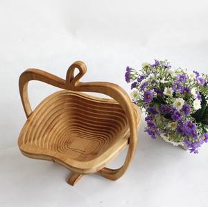 Cesta de frutas de bambú natural para encimera de cocina, tazón de almacenamiento tejido a mano para manzanas, plátanos y verduras - Product Image 1