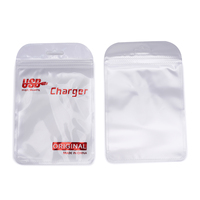 Sac à fermeture éclair en film plastique transparent imprimé pour étui de téléphone magnétique, câble de charge USB, protection d'écran en verre trempé