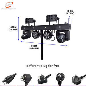 Gigbar Set Effect DJ RGB Disco Luces Equipo de iluminación de escenario Cabeza móvil Led Par Luces de fiesta - Product Image 5
