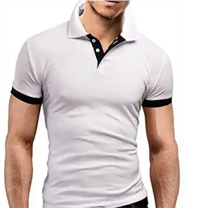 Wholesale Men's Casual Solid T-shirts Breathable Summer Quick Dry Tops Plus Size Men's Polo Shirts