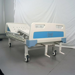 Lit d'hôpital manuel à double manivelle Lit d'allaitement bon marché en métal ABS pour les patients de la clinique hospitalière - Product Image 2