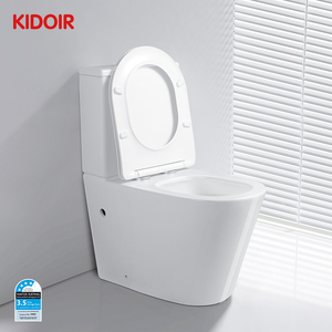 Kidoir Watermark Mềm Đóng Cửa Tiết Kiệm Nước Kép Flush Hai Mảnh Kéo Dài Nhà Vệ Sinh Với <span class=keywords><strong>Push</strong></span> <span class=keywords><strong>Button</strong></span> Flush ADA Thoải Mái Chiều Cao - Product Image 1