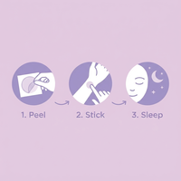 Autocollant de sommeil respirant haut de gamme, infusé aux huiles essentielles HLK Premium, avec logo personnalisé OEM, sûr pour la peau, pour boutiques