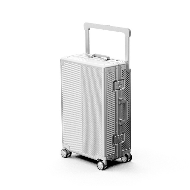 20 24 26 Inch Premium Aluminum Carry on Luggage Metal Hard Shell Durable Zipperless Suitcase  with Spinner Wheels TSA Lock
