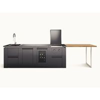 Armoires de cuisine en acier inoxydable couleur originale, armoires de cuisine intelligentes pour la cuisson et la restauration en extérieur