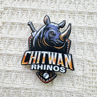 Badges en métal moulé sous pression personnalisés de haute qualité, design crème glacée, nickel noir plaqué, épingles de revers en émail dur de 1,5 pouce