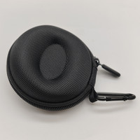 Mini boîtier de montre EVA rond moulé coque dure velours pochette de protection boîtes à fermeture éclair pour hommes câble accessoires organisateur sac de voyage