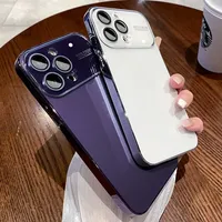 Étui de protection antichoc en verre trempé pour iPhone 15 14 13 12 11 Pro Max 16 Plus, élégant, ultra fin, mat