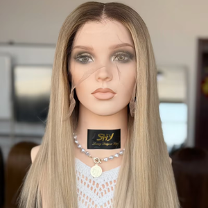 Nouvelle perruque frontale en dentelle HD 13x5 sans colle, 100% cheveux vierges bruts, avec nœuds blanchis pour femmes, idéale pour la coloration en salon - Product Image 1