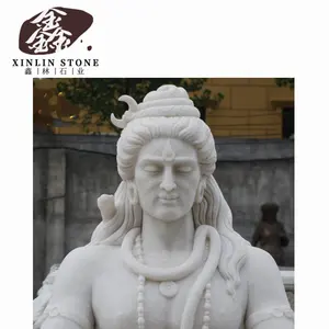 Tigre de piedra para decoración de jardín, escultura de jardín de piedra india tallada a mano, tamaño real, G602 G603