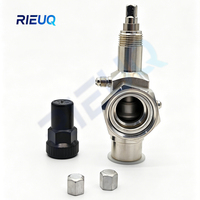 Vanne de réfrigération en acier inoxydable Annjoe Rotalock 1" UNF 3/8" ODS pour système de climatisation HVAC, vanne d'accès V01 V02