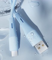 Cable de Carga Rápida SKYLIGHT de 60W 6A con Blindaje de Silicona Tipo-C, para iPhone 15/16 y Android, USB 3.0, Conductor de Cobre Puro, para Auriculares