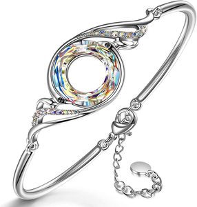 JOYFFO Bracelet à glissière réglable Rise Ashes <span class=keywords><strong>Phoenix</strong></span> Made cristaux autrichiens Cadeau d'anniversaire pour femme Bracelets à maillons de chaîne à la mode - Product Image 1