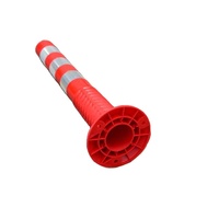 Borne de délinéateur flexible en PU pour la sécurité routière 75cm 1.2kg