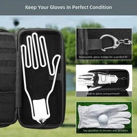 Étui de rangement portable en EVA rigide pour équipement de golf, pochette zippée en nylon avec sangles élastiques pour le parcours de golf