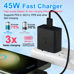 Adaptateur de charge rapide USB-C 5A 45W haute puissance, <span class=keywords><strong>chargeur</strong></span> mural PD pour Samsung S21 S22 S23, prise standard américaine pour téléphone - Product Image 2