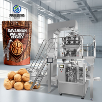 Machine d'emballage automatique Doypack BunSen pour granulés de noix, remplissage de sachets à fermeture éclair, avec peseuse multi-têtes haute productivité pour sachets en feuille