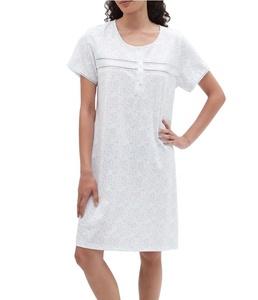 Camicia <span class=keywords><strong>da</strong></span> <span class=keywords><strong>Notte</strong></span> Classica <span class=keywords><strong>da</strong></span> Donna Taglie Forti, Traspirante, <span class=keywords><strong>con</strong></span> Collo Tondo, Sexy, <span class=keywords><strong>con</strong></span> Bordi in Pizzo, <span class=keywords><strong>Maniche</strong></span> <span class=keywords><strong>Corte</strong></span>, Lunghezza al Ginocchio, <span class=keywords><strong>con</strong></span> <span class=keywords><strong>Bottoni</strong></span> - Product Image 2