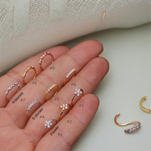 Hochwertige Chirurgische Edelstahl-Guss-CZ-Nasenringe Modischer <span class=keywords><strong>Piercing</strong></span>-Körperschmuck für Hochzeiten Verlobungen Partys - Product Image 2