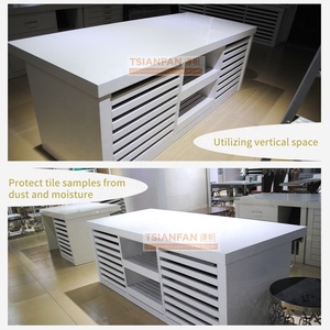 Độc quyền với bánh xe hiển thị giá Thảm gạch hiển thị bảng điều khiển khung trượt sàn hệ thống đá dipslay đứng - Product Image 2