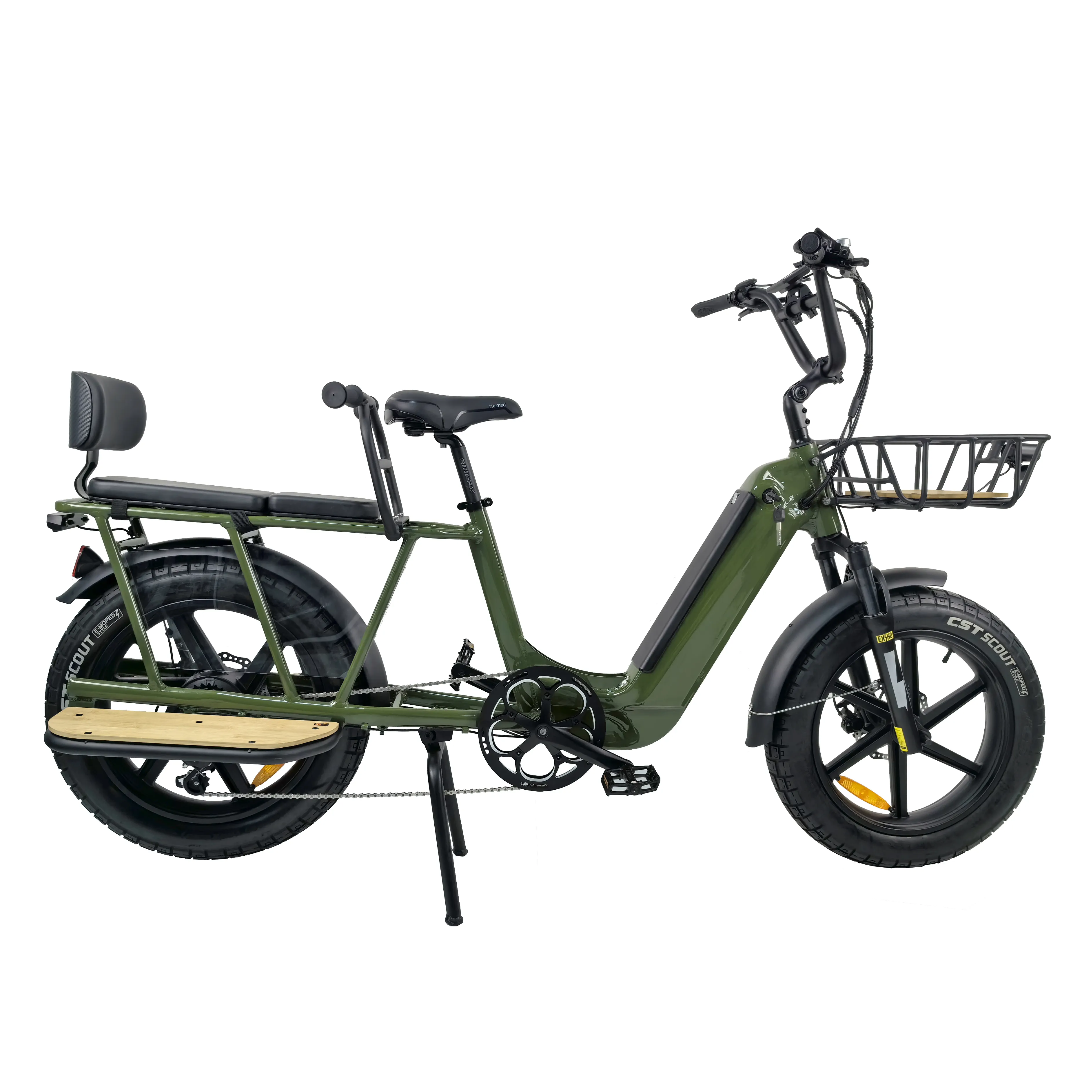 Queene/20 Inch Chất Béo Lốp Thực Phẩm Giao Hàng Xe Đạp Điện Hàng Hóa Ebike 48V 750W Tốc Độ Cao Động Cơ Mới Điện Xe Đạp Hàng Hóa