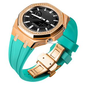 Bracelet de montre en <span class=keywords><strong>métal</strong></span> argenté de luxe en acier inoxydable Bracelet de montre Bracelet Mod Kit pour Casiaok <span class=keywords><strong>G</strong></span> <span class=keywords><strong>Shock</strong></span> Ga <span class=keywords><strong>2100</strong></span> Case - Product Image 6