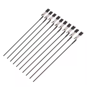 Pince crocodile en métal avec câble métallique de 185mm avec manchon isolant pour support porte-carte <span class=keywords><strong>Photo</strong></span> Cube Base pince mémo - Product Image 5