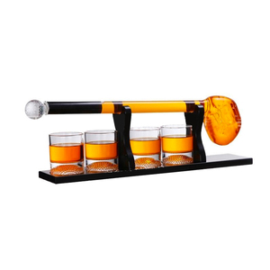Nouvel Arrivage – <span class=keywords><strong>Ensemble</strong></span> de Quatre Verres en Verre Transparent de Luxe, Design Moderne, pour Bar, Décoration, <span class=keywords><strong>Cadeau</strong></span>, en Forme de Balle de Baseball (Bourbon, Tequila, <span class=keywords><strong>Rhum</strong></span>) - Product Image 1