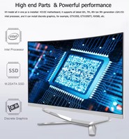 Computadoras portátiles de escritorio Core I3 I5 I7 de 23,8/27 pulgadas para Juegos de oficina Guangzhou Factory Oem Precio barato Barebone All in One Pc Computer