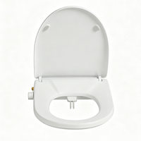 Siège de toilette bidet en forme de D, sans électricité, en urée UF, eau froide